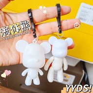 Fluid Bear Keychain Bear Big Head Bear Violent Bear Handmade DIY Color Bear Pigment Parent-child Flu