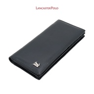 Lancaster Polo Top Grain Leather Stylish Black Mens Bi-Fold Long Wallet – PWB 30372