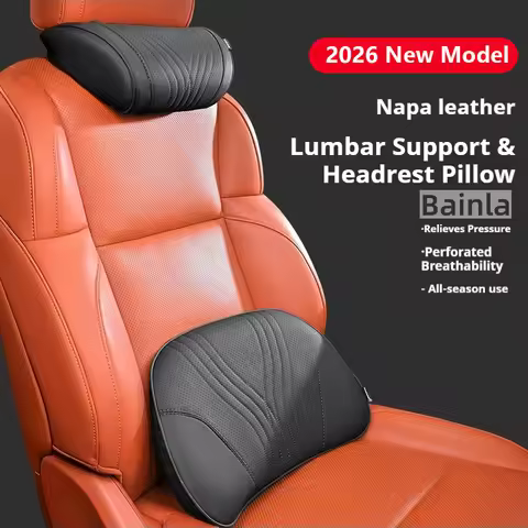 Car Headrest Neck Support Seat Lumbar Backrest Cushion Breathable, For Mercedes Benz AMG W203 W205 W