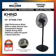 KHIND 16" Stand Fan SF1663H / Kipas Berdiri #WILLSOON