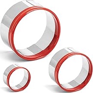 COOKIEQUE Round Circle Cookie Cutters, 0.4MM Thickness Heavy Duty Food-Grade Stainless Steel, Biscui