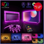 RGB LED TV Backlight Strip Light – Music-Sync, 5V USB-Powered, App/Remote Controlled Flexible Home D