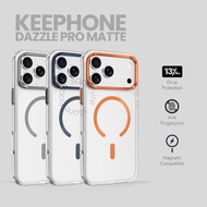 Keephone Dazzle Matte Pro Anti-Fingerprint Wireless Charging Case for IPhone 16 17 Pro Max
