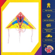 MYTOYS 75cm Spiderman Cartoon Triangle Kite with Tail Flying Kite Toy Mainan Lelayang Layang-Layang Kanak-Kanak