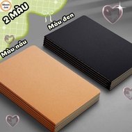 High quality student notebook, A5/B5 size, brown/black Kraft cover - Stitched notebook, lined/square