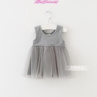 IU Newborn Baby Girl Sleeveless Princess Dress Lace Casual Kids Mesh Dresses BARBIE
