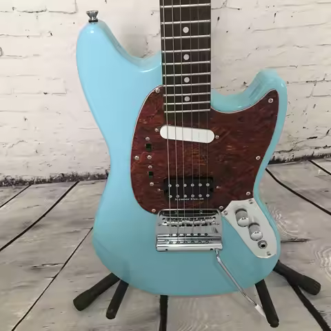 Hot Electric Guitar Daphne Blue Colour Scale Single and Humbucker Pickups for Beginner Players Free 