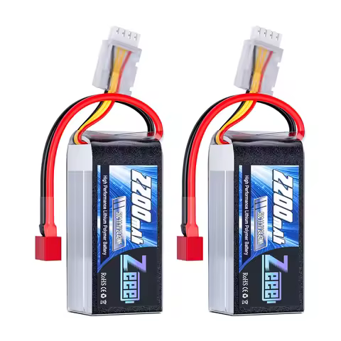2pcs Zeee 3S 2200mAh Shorty Lipo Battery 11.1V 50C with T/XT60 Plug for RC Car Truck Drone Airplane