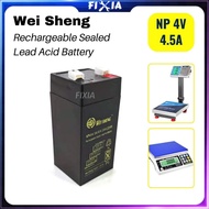 Wei Sheng NP 4V 4.5A (4V 4.5Ah) Rechargeable Sealed Lead Acid Battery NP4V FIXIA