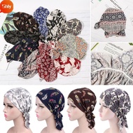 SHLY Turban Hat  Fashion Beanie Muslim Printed Headwear