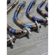 Titanium exhaust manifold mounted on Exciter 2010, Ex135, Ex150, Ex155 - motorcycle exhaust