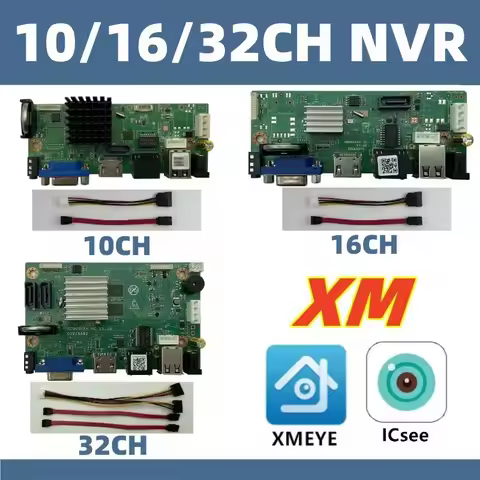 10/16/32CH*4K ONVIF H.265/H.264 NVR Network Digital Video Recorder XMEYE ICsee CMS with Cable P2P Cl
