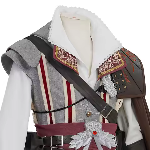 Halloween Ezio Cosplay Costume Ezio Auditore Costumes Top Pants Props Full Set Adult Man Game Battle