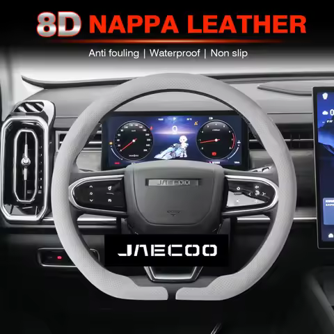 38cm Non-Slip Suede Car Steering Wheel Cover Nappa leather For CHERY Jaecoo J7 J8 2023 2024 2025 Car
