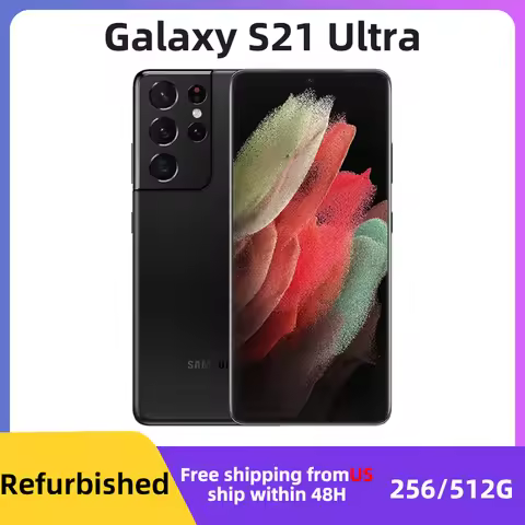 Samsung Galaxy S21 Ultra 5G SM-G998U Unlocked 256GB ROM Refurbished SmartPhone Black Excellent Condi