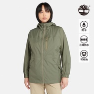 【Timberland】女款灰綠色防水可收納運動外套|A5PF6590