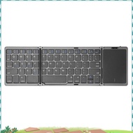 B089T Portable Folding Keyboard with Trackpad Rechargeable Mini Wireless Bluetooth Keyboard for IOS 