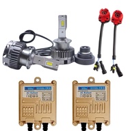 AUTO K ONE ชุดหลอดไฟหน้ารถยนต์ LED D4S  หลอดไฟ+บัลลาสต์ 55W+ซ็อกเก็ต เป็นชุด1คู่ ค่าสี 6000K ประกัน 