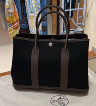 Tas Hermes Garden Party 30 GP30 Black Chocolate Asli Ori Authentic