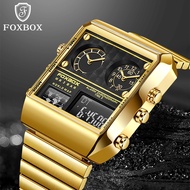Foxbox / life dual display men's electronic quartz watch multifunctional sports waterproof watch