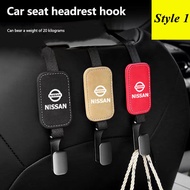 Car seat back hook suede suitable for Nissan Cube Y62 Versa J11 Juke Patrol Tiida Note Serena Kicks 