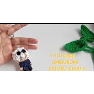 GANTUNGAN Req knitted gojo bag keychain gojo crochetKeychain by.eva