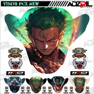 Winshield HONDA PCX 160 visor Sticker NEW ONE PIEACE ZORO keren (027)/LUFFY Image Winshield Sticker/RORONOA ZORO Winshield Sticker Image/Cool ANIME Cartoon Image Winshield Sticker/visor Sticker