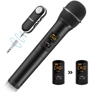 ELEGIANT Wireless Microphone, UHF Handheld Microphone Wireless Professional Singing Wireless Microph