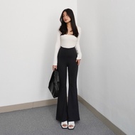 Flare Pants - Highwaist Kulot Cutbray Scuba