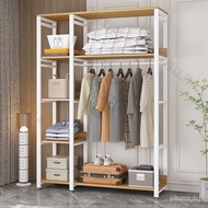 【In stock】MZ Wardrobe Clothes Rack Hanger Rack Floor Standing Household Bedroom Simple Double-layer Open Wardrobe 5WRE