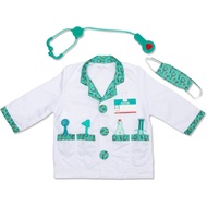 Melissa & Doug Doctor Costume, Pretend Play Dress Up Set (8-Pc) Stethoscope, Coat & Accessories, Rol