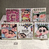 2024 Mini Desk Calendar High-Value Crayon Shin-Chan Pocket Calendar Desktop Desk Calendar Small Girl
