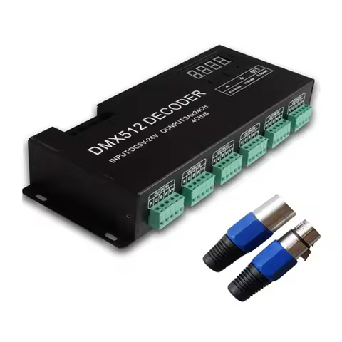 ABAC-Digital 24CH RGB RGBW DMX512 Decoder, RGBW 512 Decoder DMX 512 Controller For LED Strip