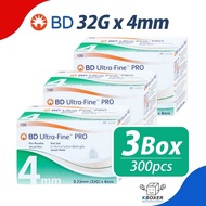 [Bundle of3] BD PEN Needles 4mm (100pcs *3box )