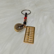 Feng Shui Abacus Keychain with Lucky Coin