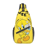 【In Stock】 Tweety Bird Backpack,Travel Hiking Daypack Pattern Rope Crossbody Shoulder Bag