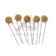 5pcs 33pf ceramic capacitor 50V 33 pf 330Ceramic Capacitor 50v 33pf Red DIP Capacitance for pcb bre