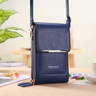 Mini Sling Bag for Women Fashion Handphone Pouch Sling bag with Touch Screen Coin Purses Pouches Crossbody Shoulder Small Bag for Ladies Casual PU Leather Bag 触屏手机包