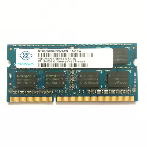 Nanya DDR3 RAMs 4GB 1333MHz Laptop Memory 4GB.2Rx8.PC3-10600S-9-10-F2.1333 1.5V