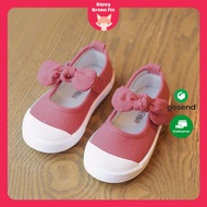 GIRLS' SHOES BOW KNOT CANVAS FLAT SHOES - Fuchsia