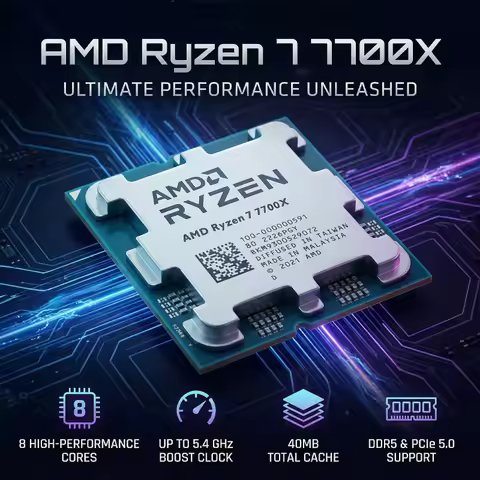 New AMD Ryzen 7 7700X Socket AM5 but without cooler