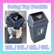 Swing Top Dustbin / Recycle Dustbin / Flip Top Bin / Tong Sampah / BinFlip Top Dustbin 60L  40L 30L 