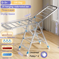 【Fast Delivery】1.7m Sampayan Stainless Steel Drying Rack Foldable Sampayan Laundry Rack Sampayan Han
