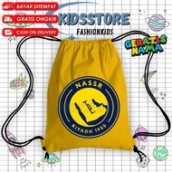 Al Nassr Children's String Bag Free Name / Cordura Drawstring Bag Al Nassr Club Backpack Children's 