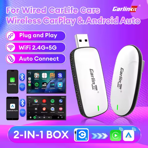 CarlinKit Baidu Carlife to Wireless CarPlay Android Auto Wireless USB Adapter Auto Connect Supports 