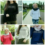 Tshirt Wanita Tmblr Tee/ T-shirt/ Bodo AmatWanita Long Sleeve AMG BC02