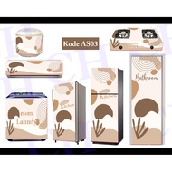 MESIN FRIDGE STICKERS, STOVE STICKERS, WASHING MACHINE STICKERS, WC DOOR STICKERS Code AS03