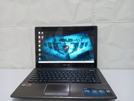 Laptop asus X43U 2gb ram 500gb hdd processor AMD E-350 FULLSET DAN MURAH