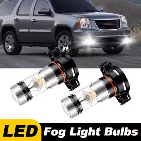 2PCS For GMC Yukon 2007 2008 2009 2010-2014 Car LED Front Fog Driving Light Bulbs Lamps 5202 H16 600