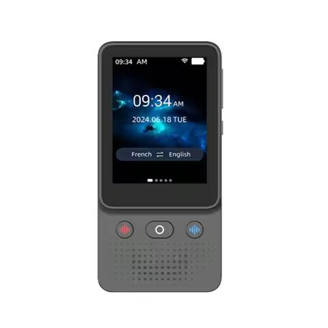 B48A Real-Time T21 Translator With HD Screen, 138 Online Languages, 17 Offline, Supports WIFI 2.4G A